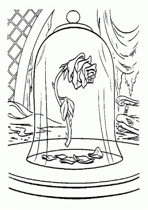 beauty   beast coloring pages rose coloring pages disney