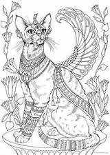 Coloring Katze Ausmalen Magische ägypten Favoreads Katzen Colorear Gypten Malvorlagen Coloringart sketch template