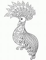 Coloring Pages Cool Adults Peacock Adult Printable Popular sketch template