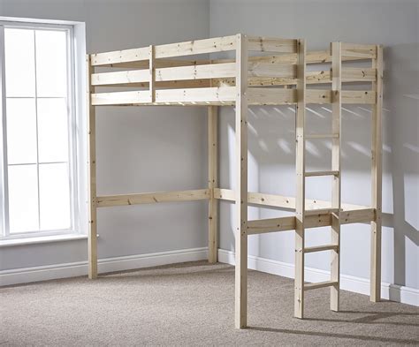 memphis ft small double heavy duty solid pine high sleeper bunk bed