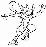 Greninja Pokemon Pages Coloring Ash Getcolorings Color Printable sketch template