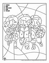 Number Color School Back Preschool Pages Friends sketch template