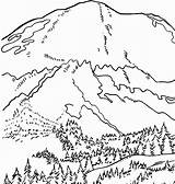 Sunset Mountain Drawing Coloring Pages Getdrawings sketch template