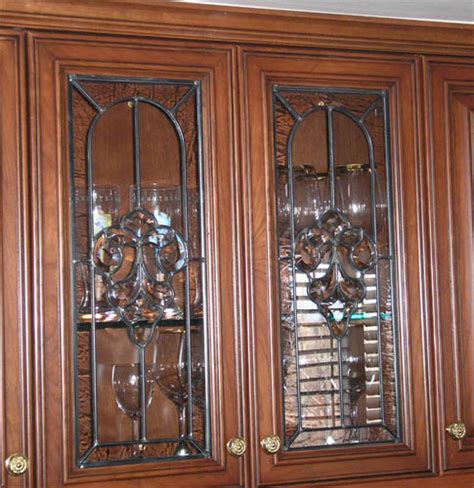 Clear Stained Glass Cabinet Doors