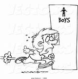 Bathroom Coloring Cartoon Boy Rushing Little Outline Vector Pages Restroom Designlooter 1024 Use Kids Drawings 36kb Leishman Ron sketch template