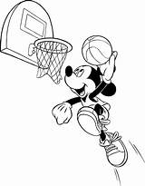 Basket Mickey sketch template