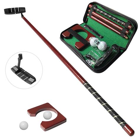 aibecy putting set  putter  balls putting cup  travel indoor putting practice portable