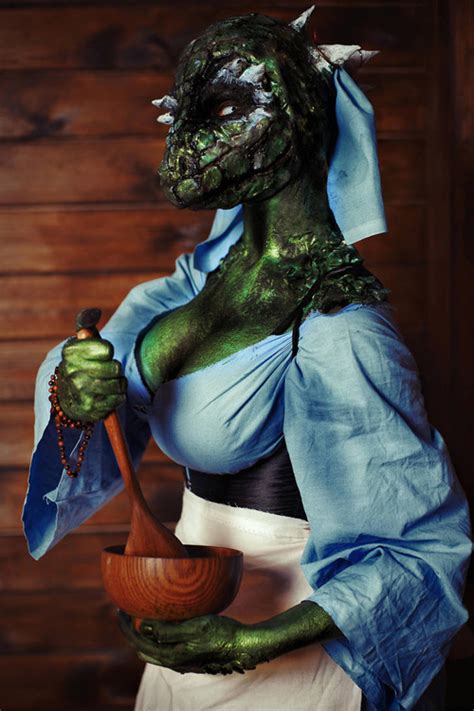 the lusty argonian maid from the elder scrolls cosplay