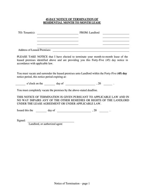 simple  day notice  landlord form fill   sign printable