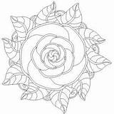 Mandala Coloring Rose Pages Mandalas Patterns Templates Para Colorear Pattern Dibujos Craft Flores Faciles Getdrawings Guardado Desde sketch template