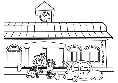 railway station coloring pages  print  color