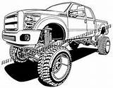 Lifted Off F250 F150 sketch template