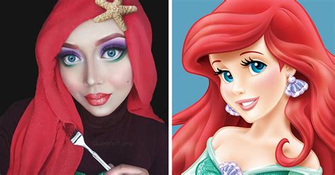 this woman uses her hijab to transform herself into disney
