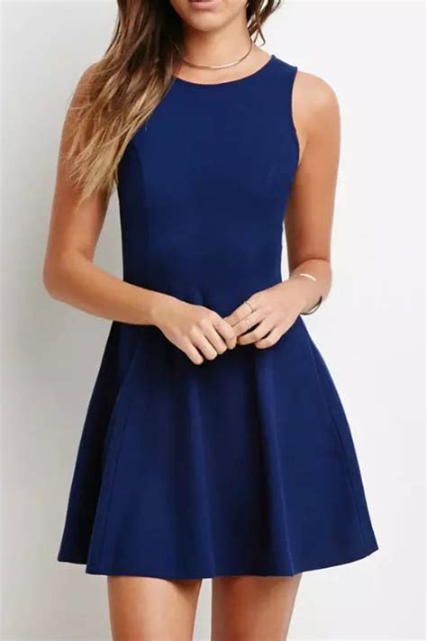 navy blue slim fit mini dress on luulla