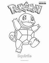 Squirtle Pokemon sketch template