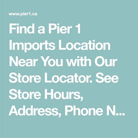 find  pier  imports location     store
