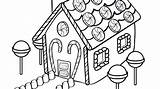 Coloring House Pages Hansel Gretel Gingerbread Candy Kids Print Christmas Printable Color Children Holiday Activities sketch template