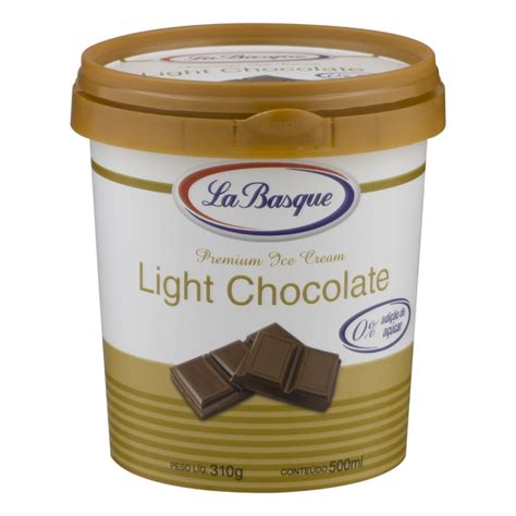 sorvete chocolate light la basque ml delivery cornershop  uber