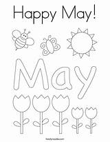 May Coloring Happy Today Sunday Print Ll Twistynoodle Butterfly sketch template