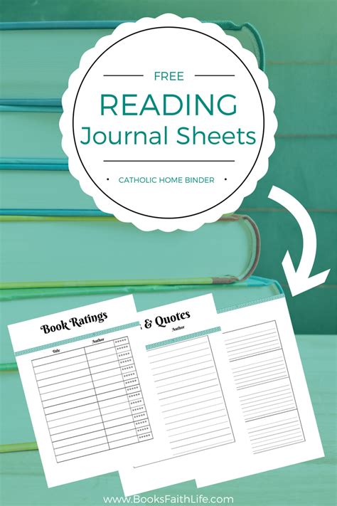 reading journal templates printable journal sheets