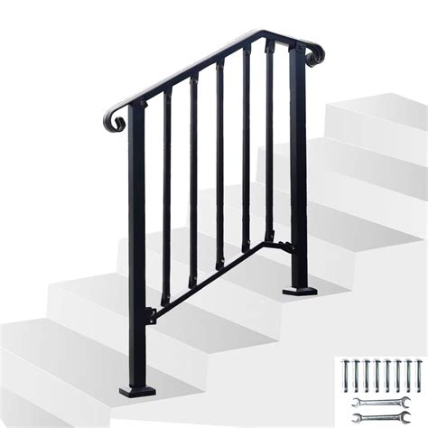 Buy Handrails For Outdoor Steps Fit 2 Or 5 Steps Outdoor Stair Railing