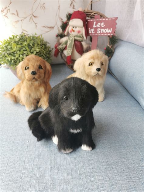 realistic puppy doll black dog toys graduation dog lover gift etsy