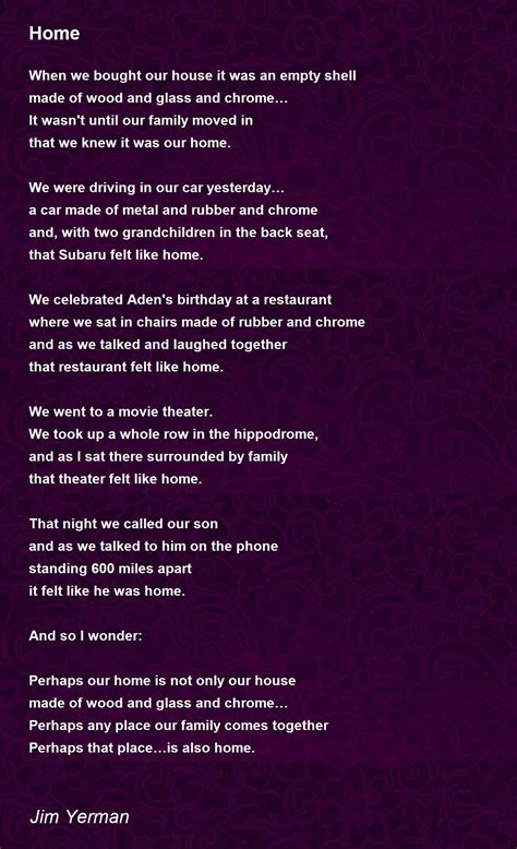 home  jim yerman home poem