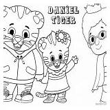 Tiger Daniel Coloring Elaine Lady Pages Tagged Cartoons Pbs Posted Kids sketch template