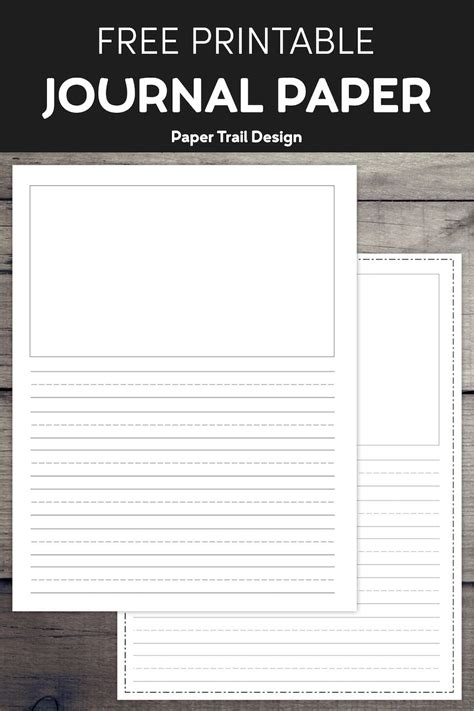 printable lined writing paper  drawing box paper trail
