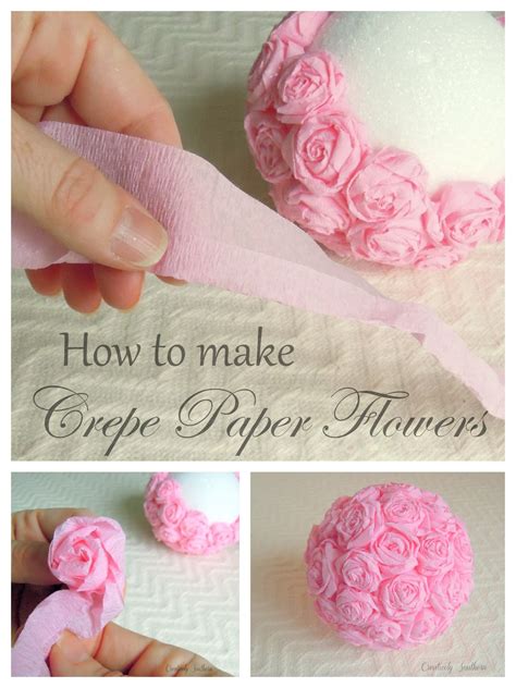 crepe paper flowers   elegant craft idea