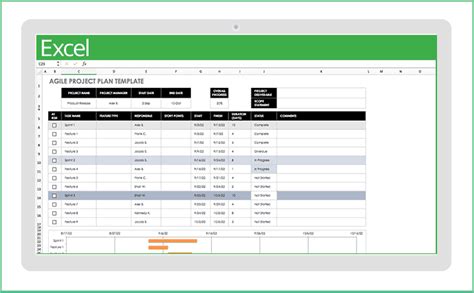 microsoft excel project plan template