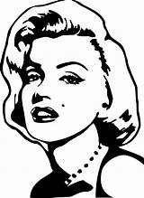 Monroe Marilyn sketch template