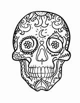 Coloring Skull Dead Pages Pdf Printable Sheet Dia Muertos Los Coloringcafe Button Prints Standard Below Print Click sketch template