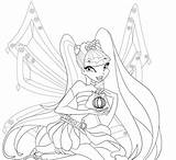 Winx Coloring Club Pages Printable Stella Kids sketch template