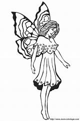 Fata Mariposa Farfalla Hada Hubschen Fee Disegno Colorear sketch template