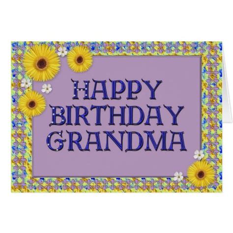 happy birthday grandma greeting card zazzle