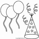 Coloring Balloons Party Hat Pages Birthday Balloon Streamers Happy Year Chinese Years Leap Canada Independence Getcolorings Print Color Printable Bigactivities sketch template