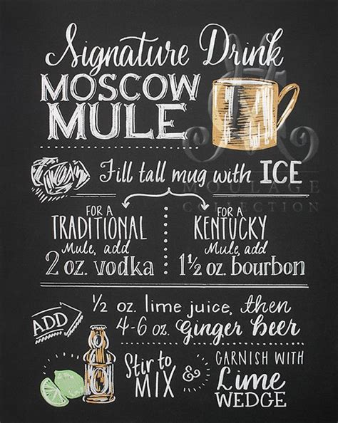 moscow mule printable chalkboard style  moulagecollection