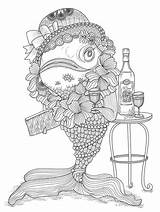 Coloriage Colorare Adulte Adulti Wasserwelten Malbuch Erwachsene Justcolor Zentangle Stylized Coloriages Adultes Goldfish Poisson Verob Pond Mondes Amusant Groundhog 2346 sketch template