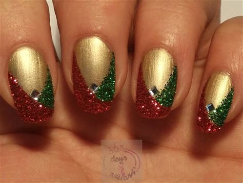 easy glitter christmas nails nail art gallery