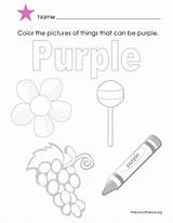 Purple Color Activities Toddler Coloring Sheets Toddlers Crafts Visit Kid Choose Board Educational sketch template