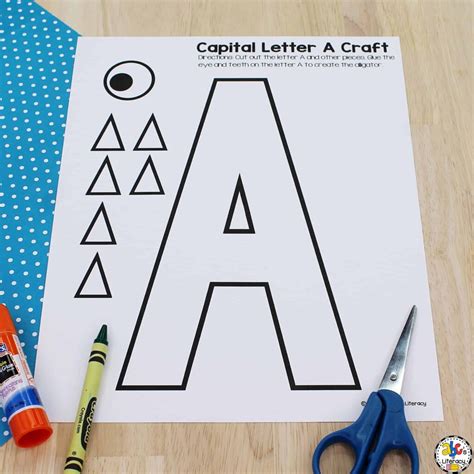 letter  alligator craft printable template