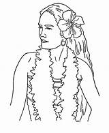 Coloring Hawaii Pages Hawaiian Woman Shirt Drawing Flower Template Getdrawings Sun Kids sketch template