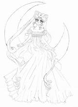 Sailor Moon Serenity Princess Coloring Pages Crystal Drawing Queen Deviantart Colouring Neo sketch template