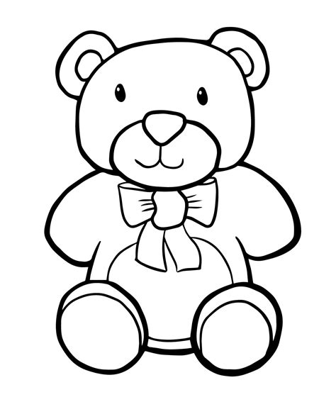 printable teddy bear coloring pages  kids