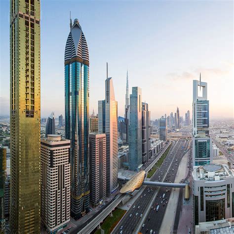 sheikh zayed road  modern city architecture dubai uae  stocksy contributor gavin