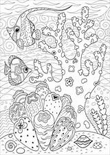 Reef Coral Coloring Pages Fish Enjoying Printable Butterflyfish Kids Reefs Underwater Drawing Easy Flounder Tropical Choose Board Animals Books Print sketch template