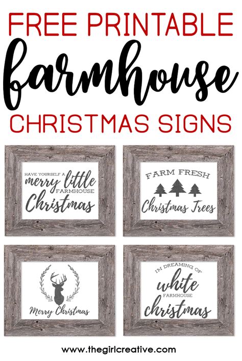 printable farmhouse christmas signs rustic farmhouse signs
