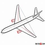 Boeing Draw Step Sketchok Jets Vehicles sketch template