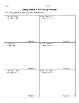 solving systems  equations  elimination including multiplication
